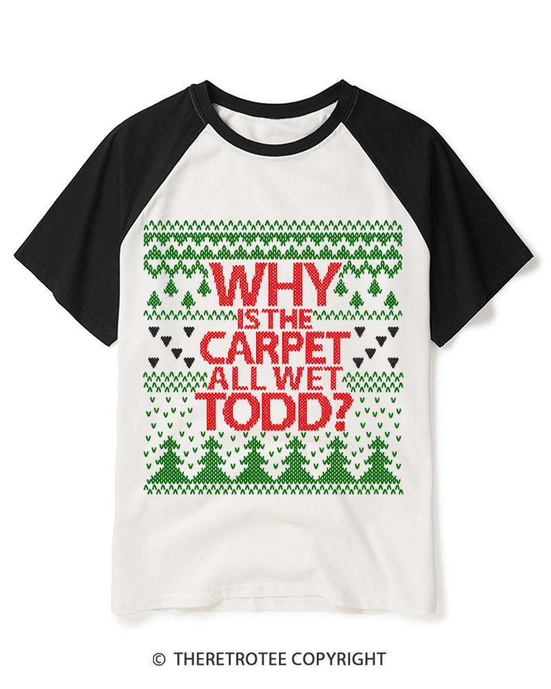 TheRetroTee All I Want For Christmas 1980s Raglan Baseball T-Shirt