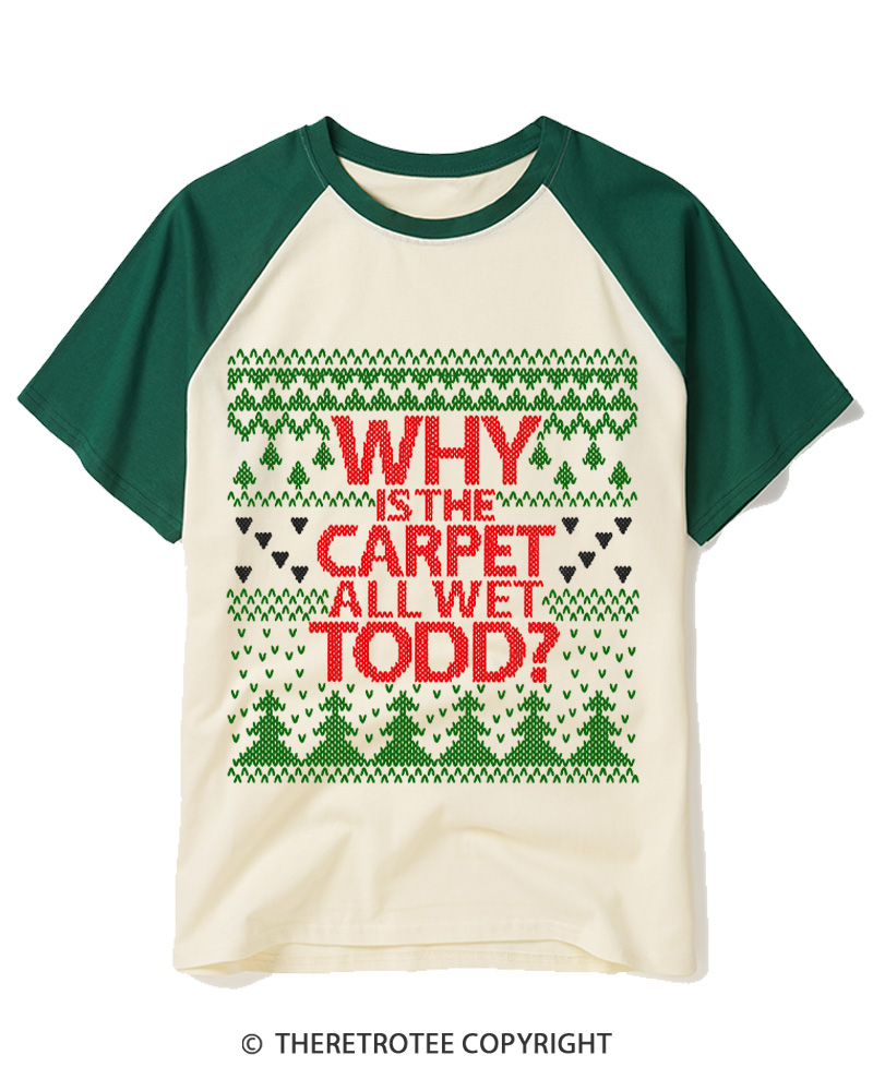 TheRetroTee All I Want For Christmas 1980s Raglan Baseball T-Shirt