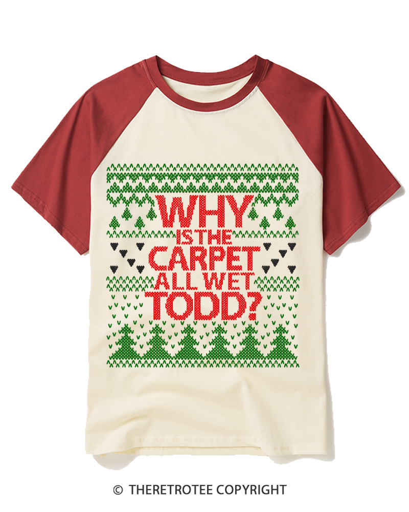 TheRetroTee All I Want For Christmas 1980s Raglan Baseball T-Shirt