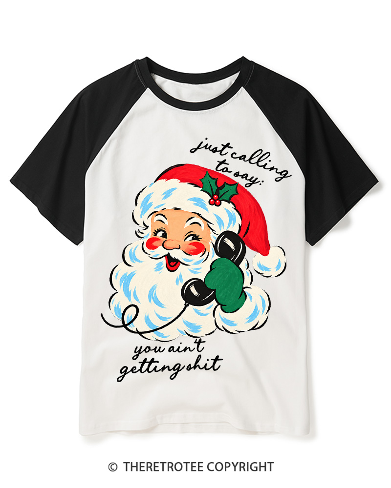 TheRetroTee Just Calling To Say 1950s Raglan Baseball T-Shirt