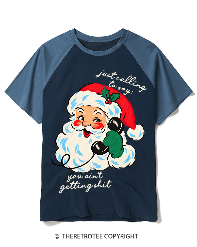 TheRetroTee Just Calling To Say 1950s Raglan Baseball T-Shirt