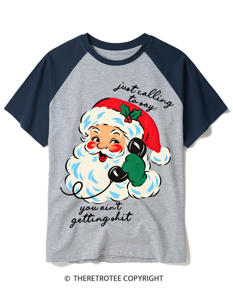TheRetroTee Just Calling To Say 1950s Raglan Baseball T-Shirt