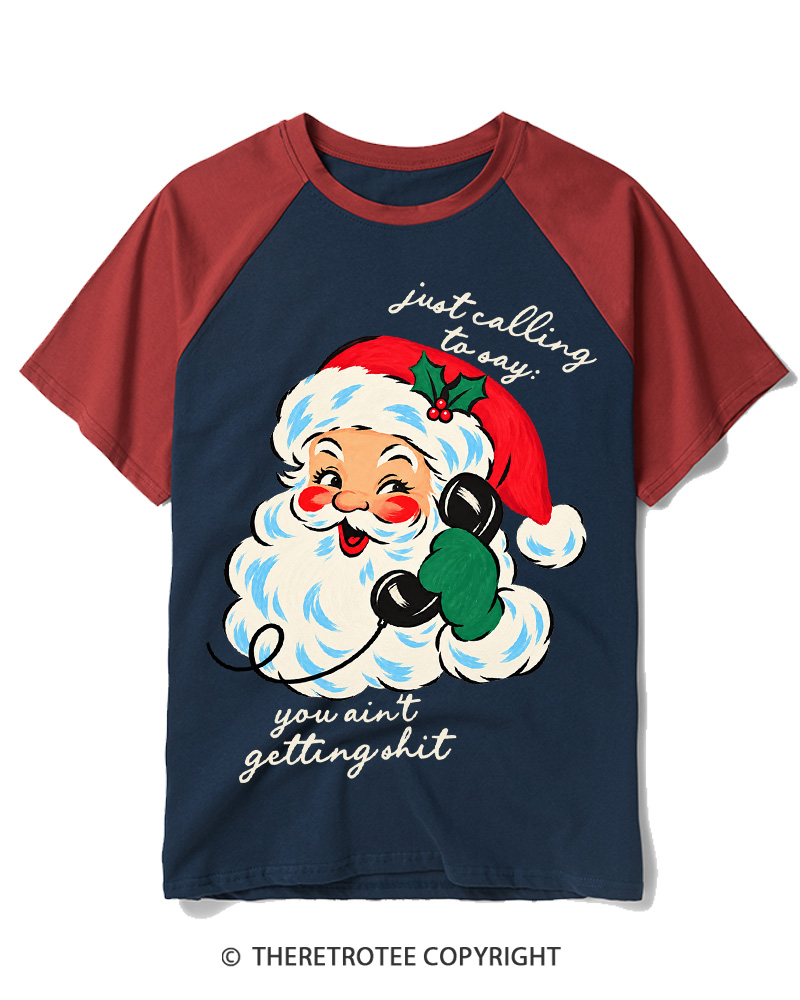 TheRetroTee Just Calling To Say 1950s Raglan Baseball T-Shirt