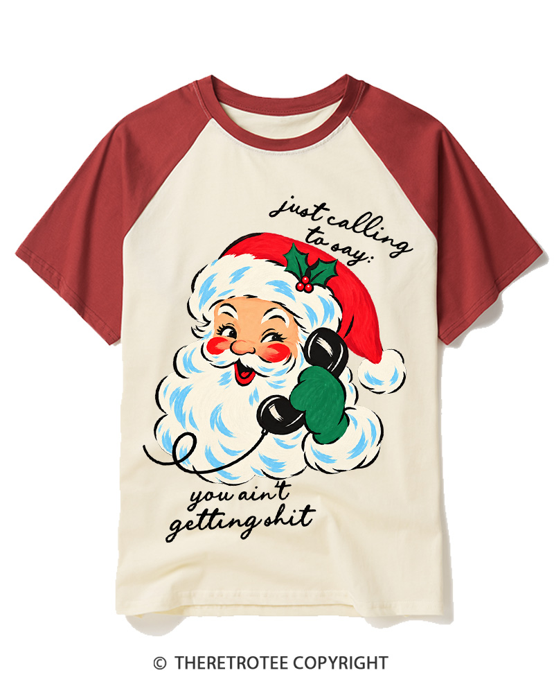 TheRetroTee Just Calling To Say 1950s Raglan Baseball T-Shirt