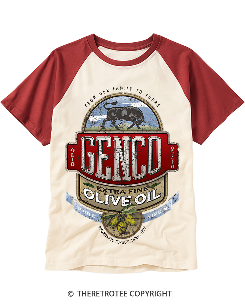 TheRetroTee Genco 1940s Raglan Baseball T-Shirt