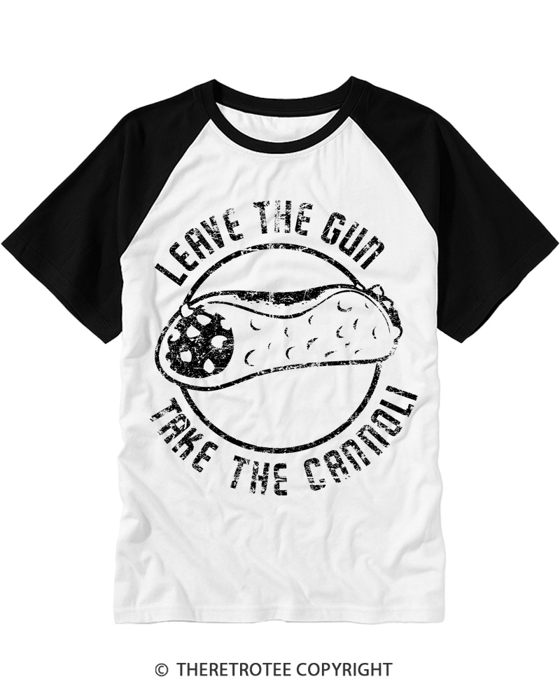 TheRetroTee Leave The Gun Raglan Baseball T-Shirt