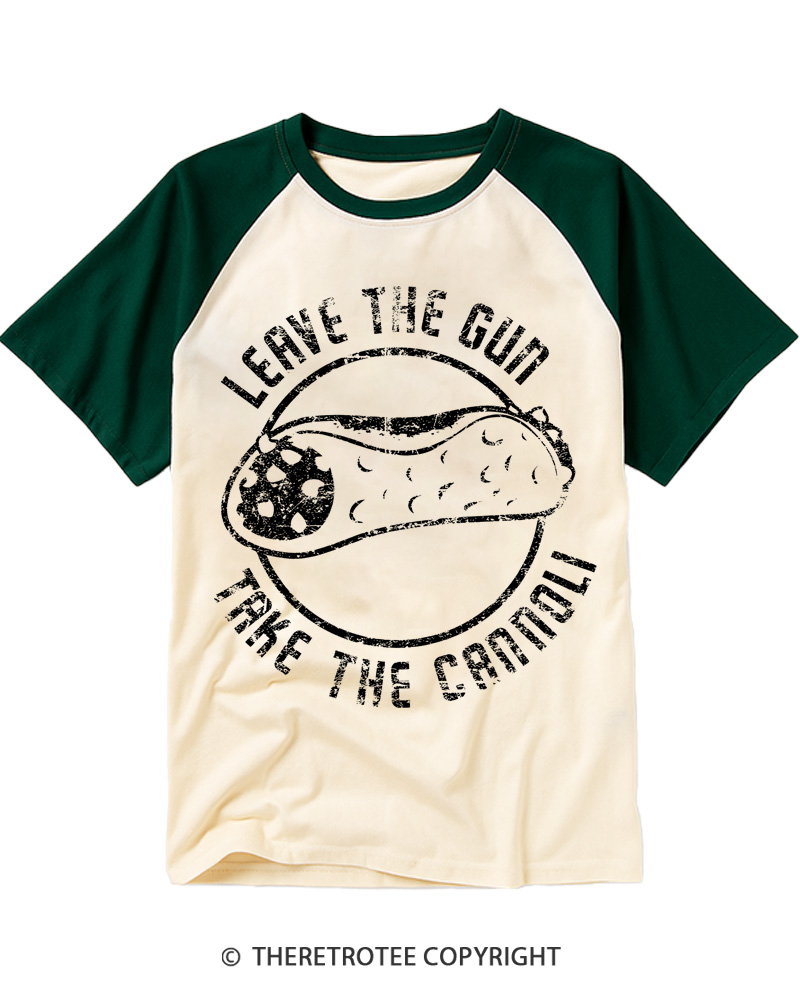TheRetroTee Leave The Gun Raglan Baseball T-Shirt