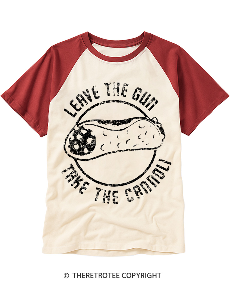 TheRetroTee Leave The Gun Raglan Baseball T-Shirt
