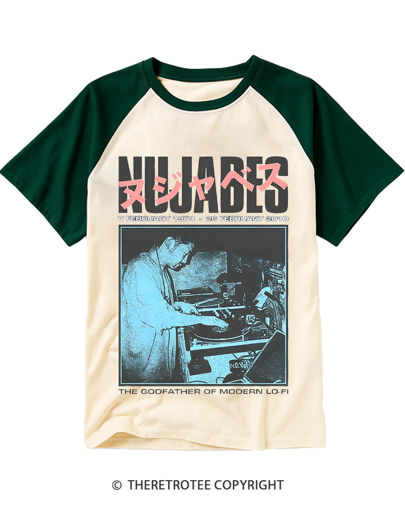 TheRetroTee Nujabes 2000s Raglan Baseball T-Shirt