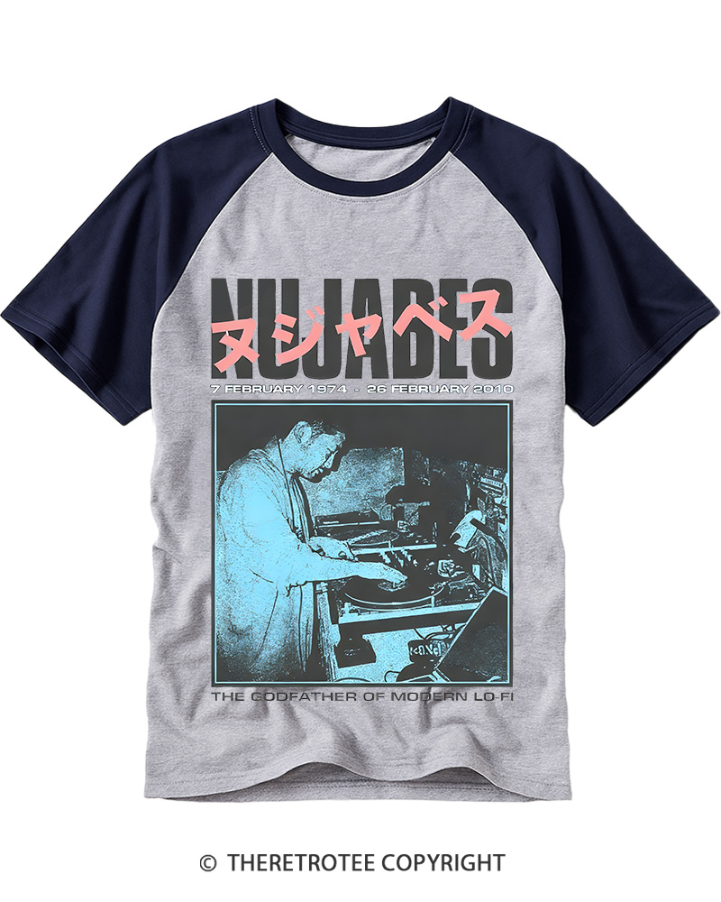 TheRetroTee Nujabes 2000s Raglan Baseball T-Shirt