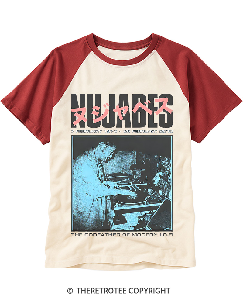 TheRetroTee Nujabes 2000s Raglan Baseball T-Shirt