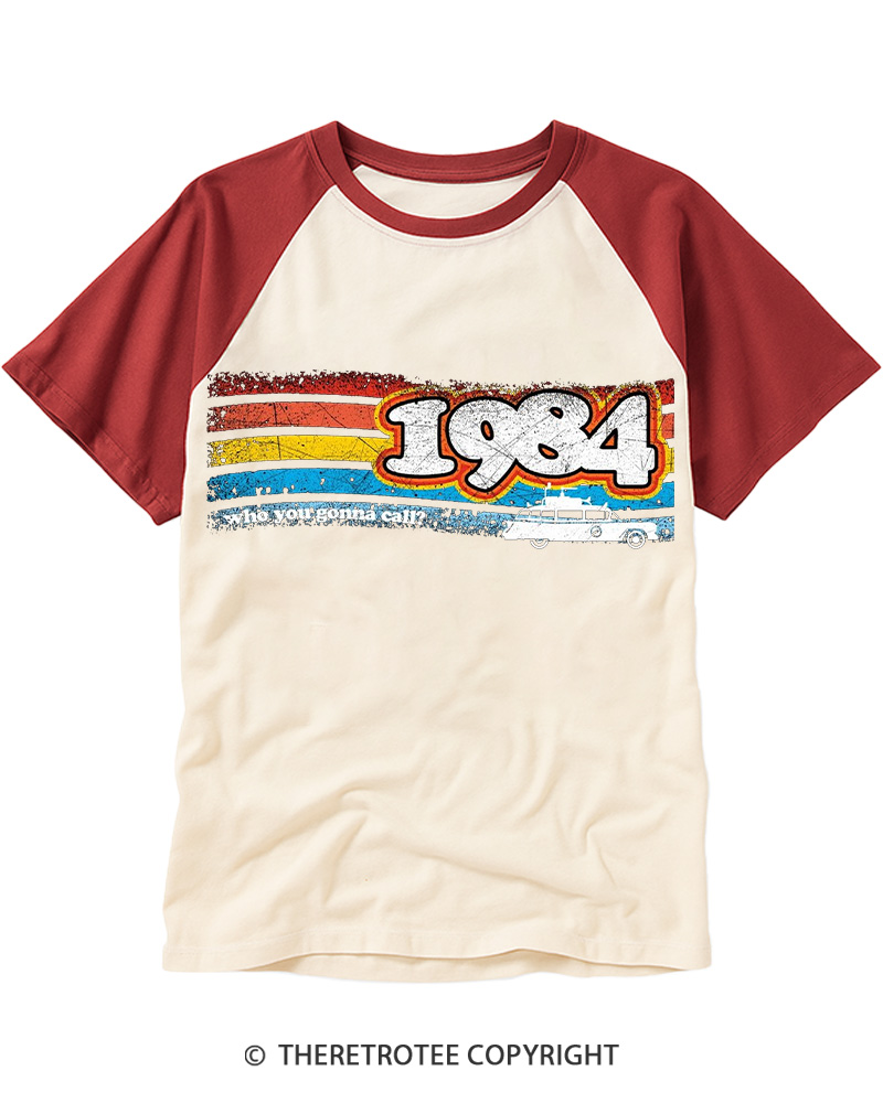 TheRetroTee 84 Buster Raglan Baseball T-Shirt