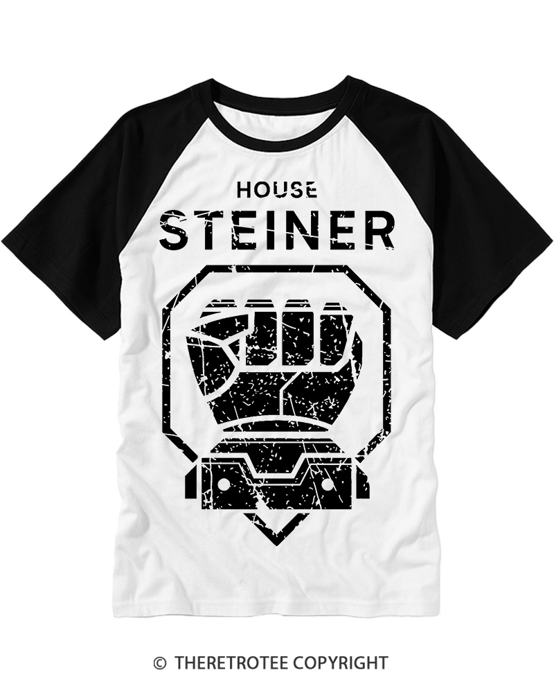 TheRetroTee House Steiner 1960s Raglan Baseball T-Shirt