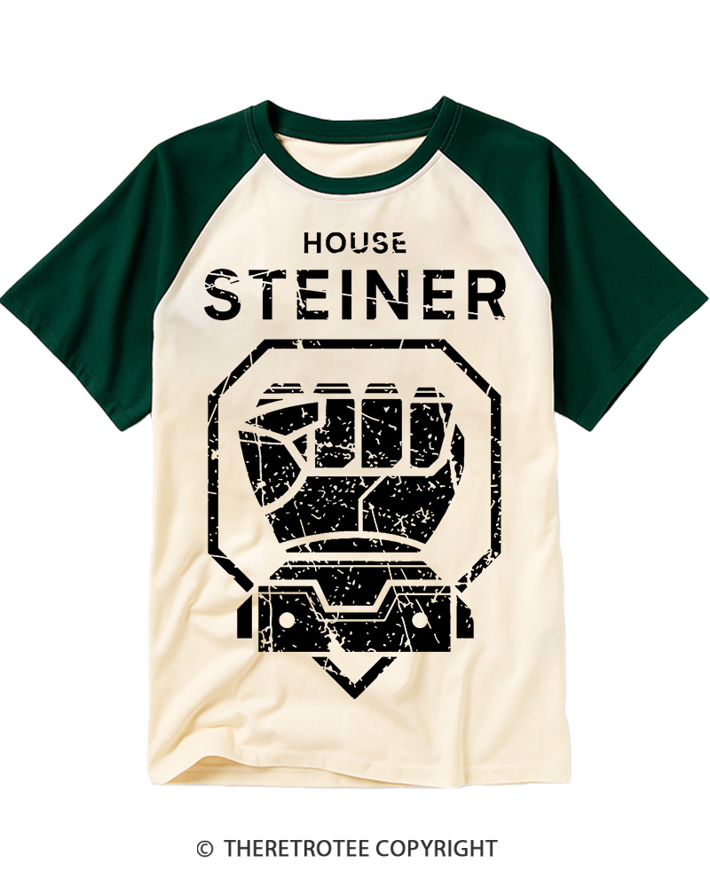 TheRetroTee House Steiner 1960s Raglan Baseball T-Shirt