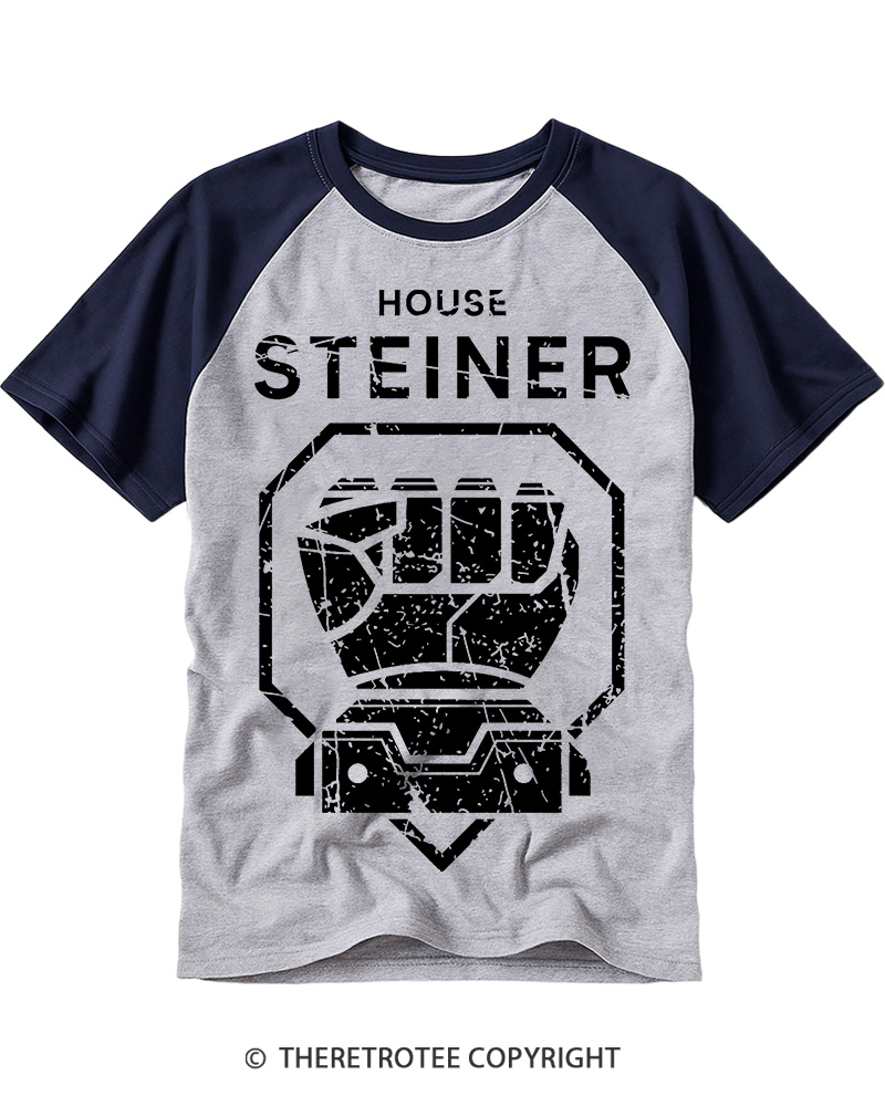 TheRetroTee House Steiner 1960s Raglan Baseball T-Shirt