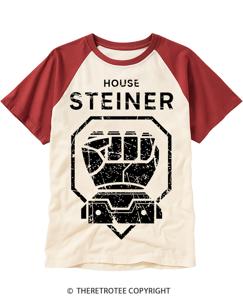 TheRetroTee House Steiner 1960s Raglan Baseball T-Shirt