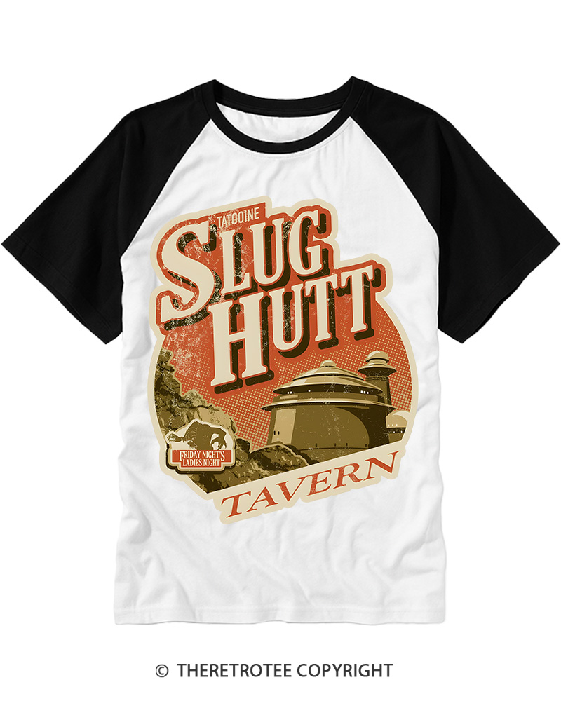 TheRetroTee Slug Hutt 1977 Raglan Baseball T-Shirt