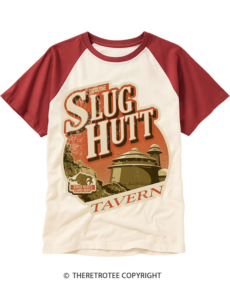 TheRetroTee Slug Hutt 1977 Raglan Baseball T-Shirt