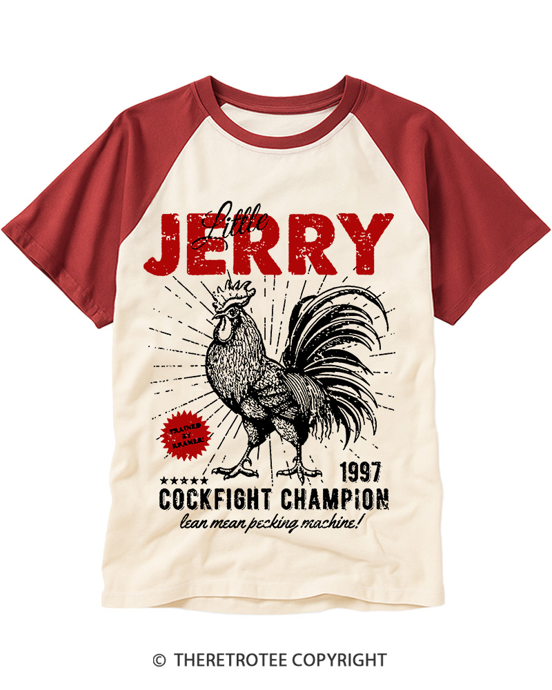 TheRetroTee The Little Jerry Raglan Baseball T-Shirt