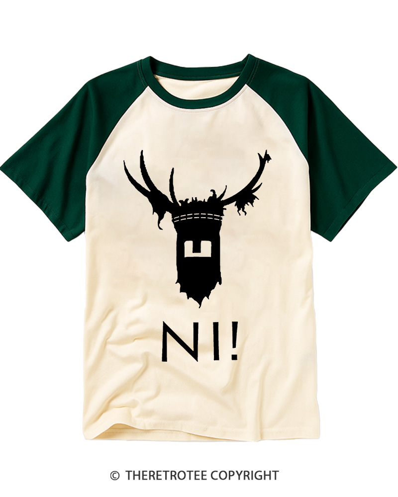 TheRetroTee Ni! 1975 Raglan Baseball T-Shirt