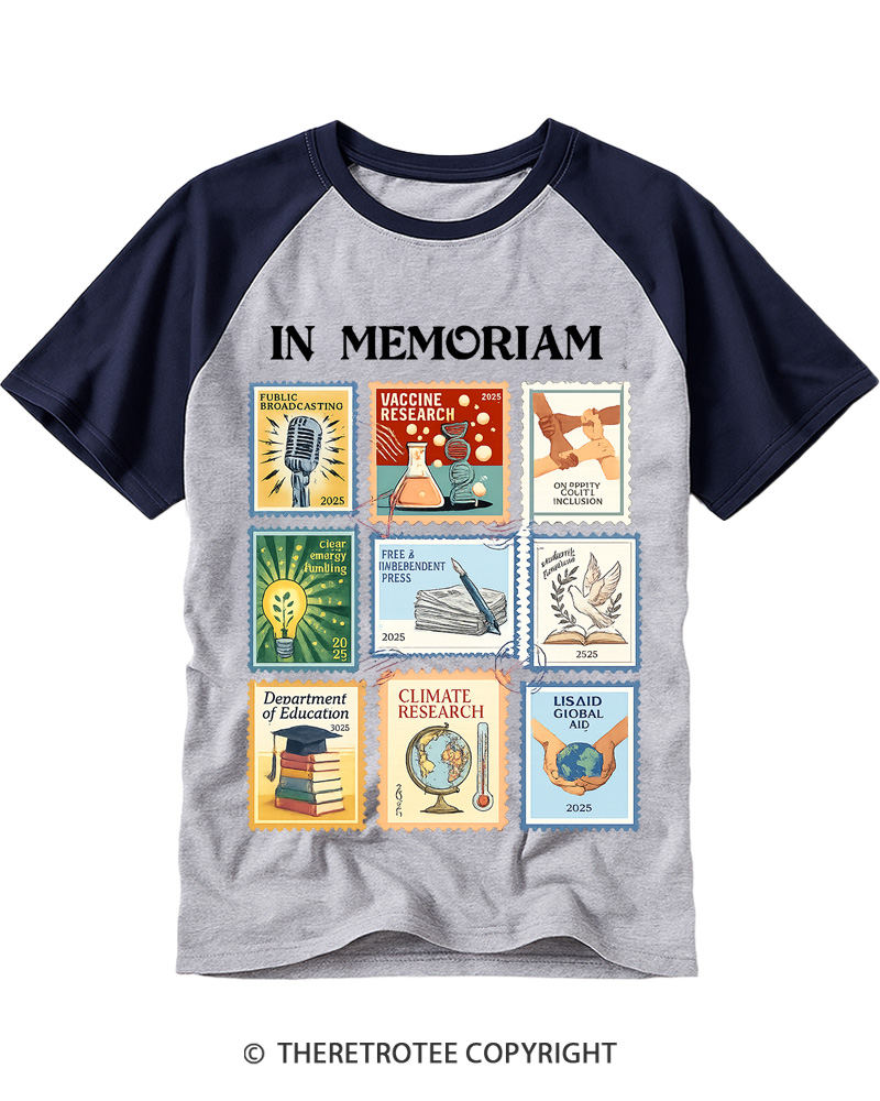 TheRetroTee In Memoriam Raglan Baseball T-Shirt