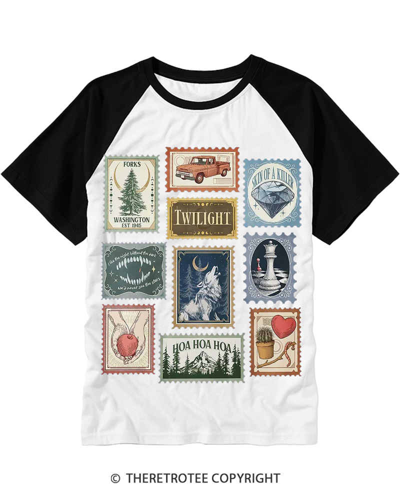 TheRetroTee City Of Forks Raglan Baseball T-Shirt