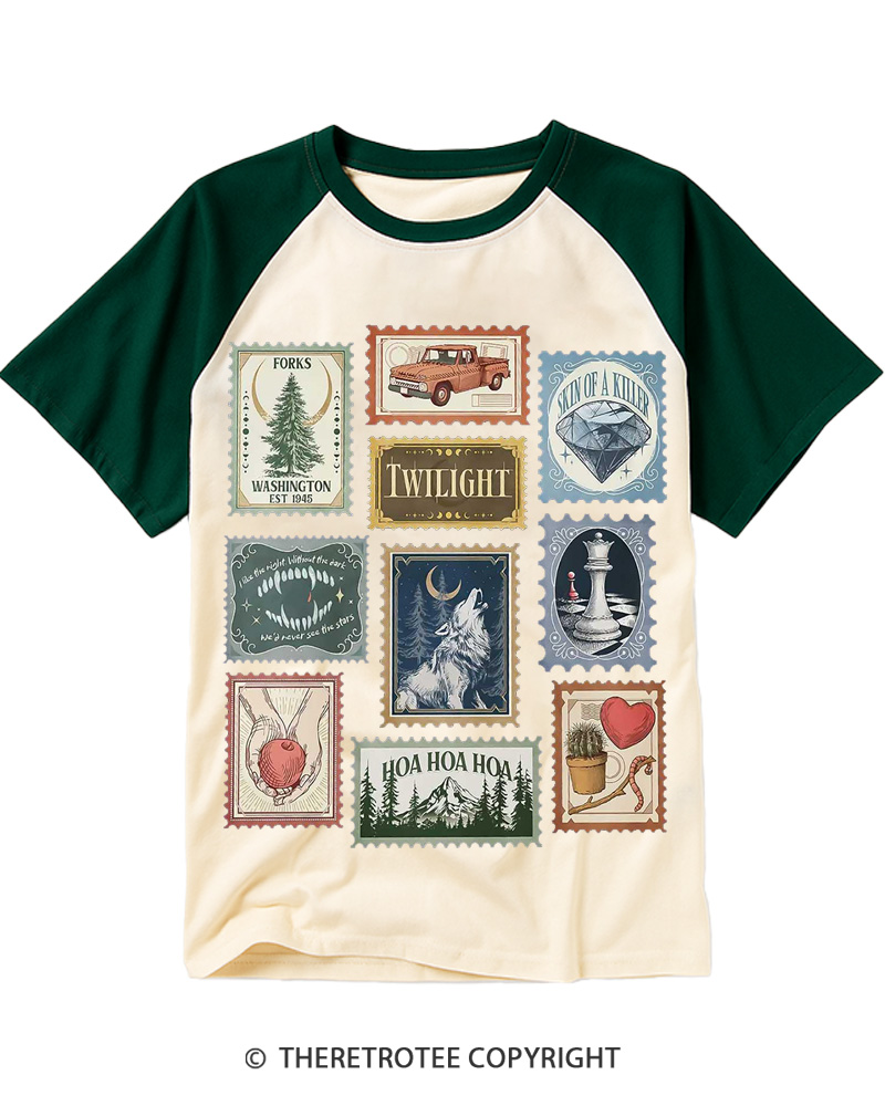 TheRetroTee City Of Forks Raglan Baseball T-Shirt