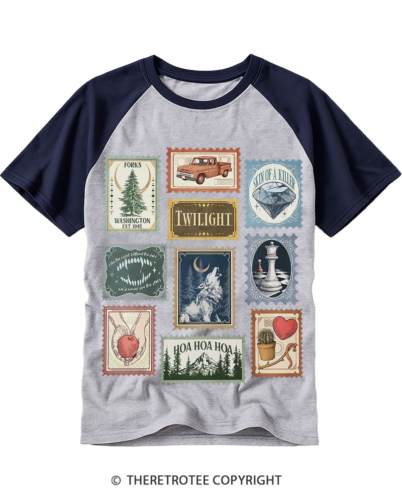 TheRetroTee City Of Forks Raglan Baseball T-Shirt