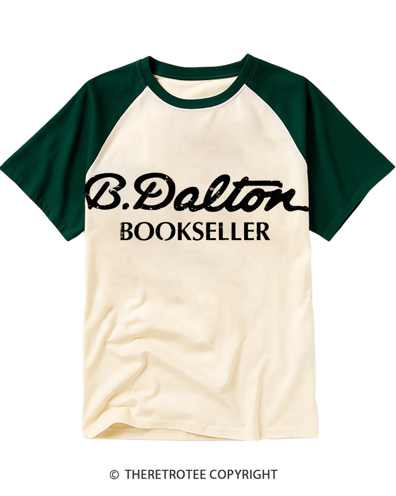 TheRetroTee B. Dalton Bookseller 1980s Raglan Baseball T-Shirt