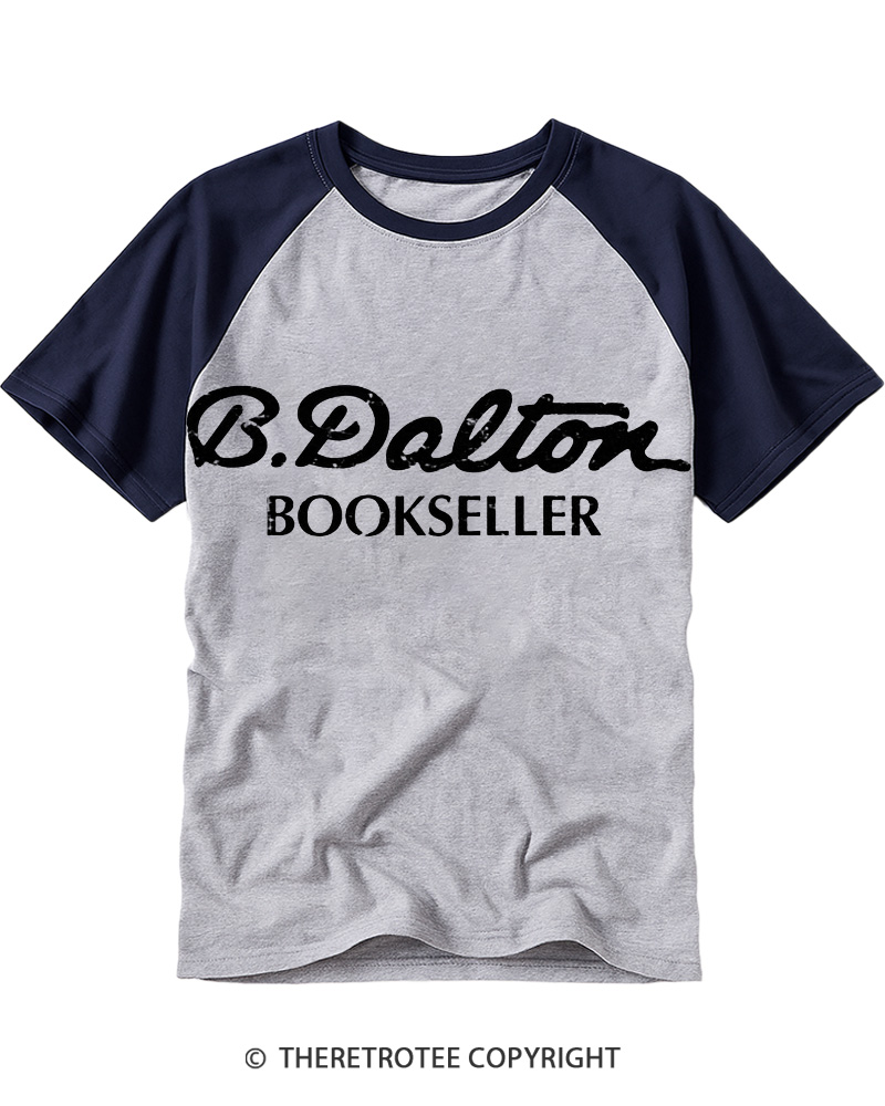 TheRetroTee B. Dalton Bookseller 1980s Raglan Baseball T-Shirt