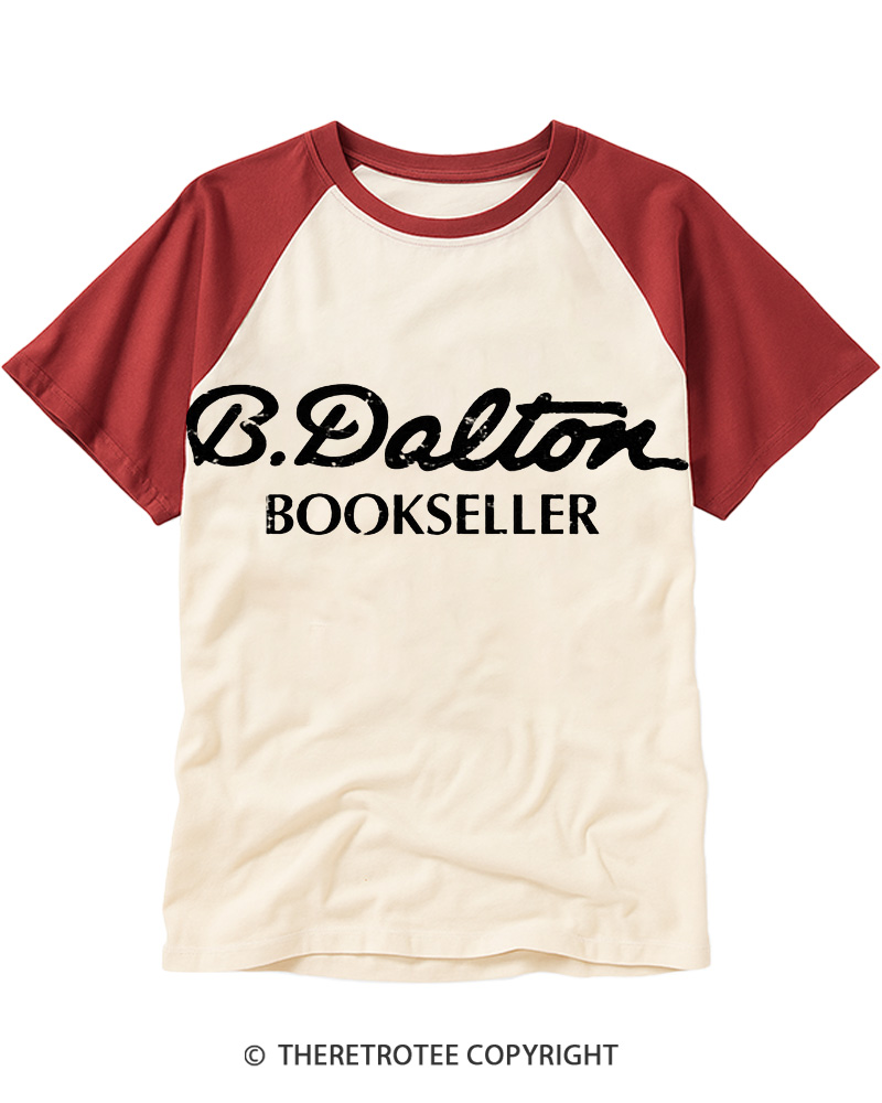 TheRetroTee B. Dalton Bookseller 1980s Raglan Baseball T-Shirt