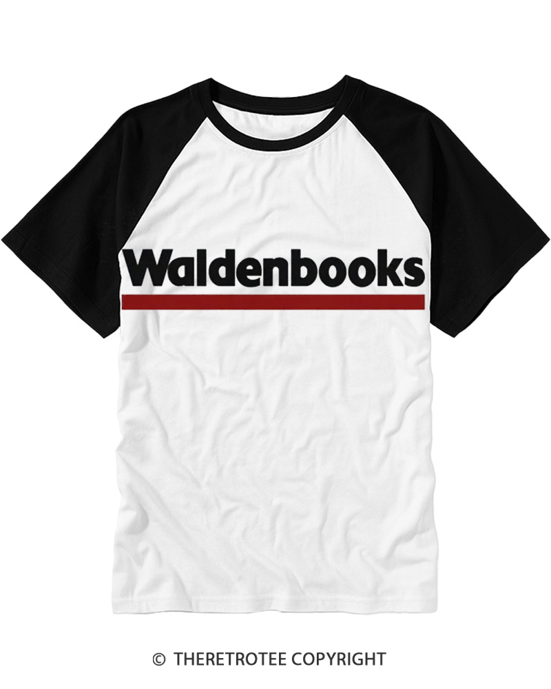 TheRetroTee Waldenbooks 1990s Raglan Baseball T-Shirt