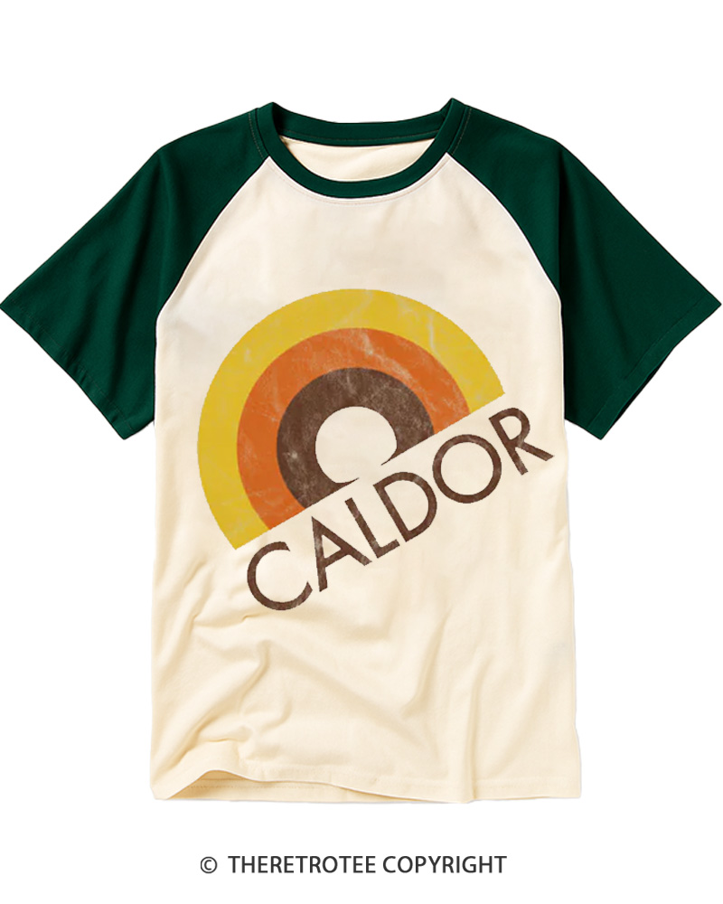 TheRetroTee Caldor 1980s Raglan Baseball T-Shirt