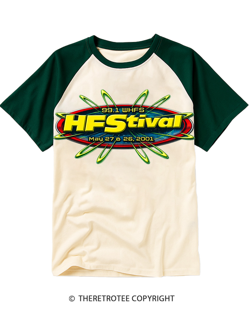 TheRetroTee HFStival 2001 Raglan Baseball T-Shirt