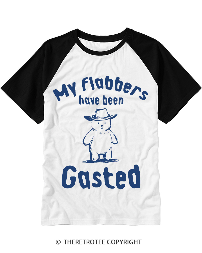 TheRetroTee My Flabbers Have Been Gasted Raglan Baseball T-Shirt
