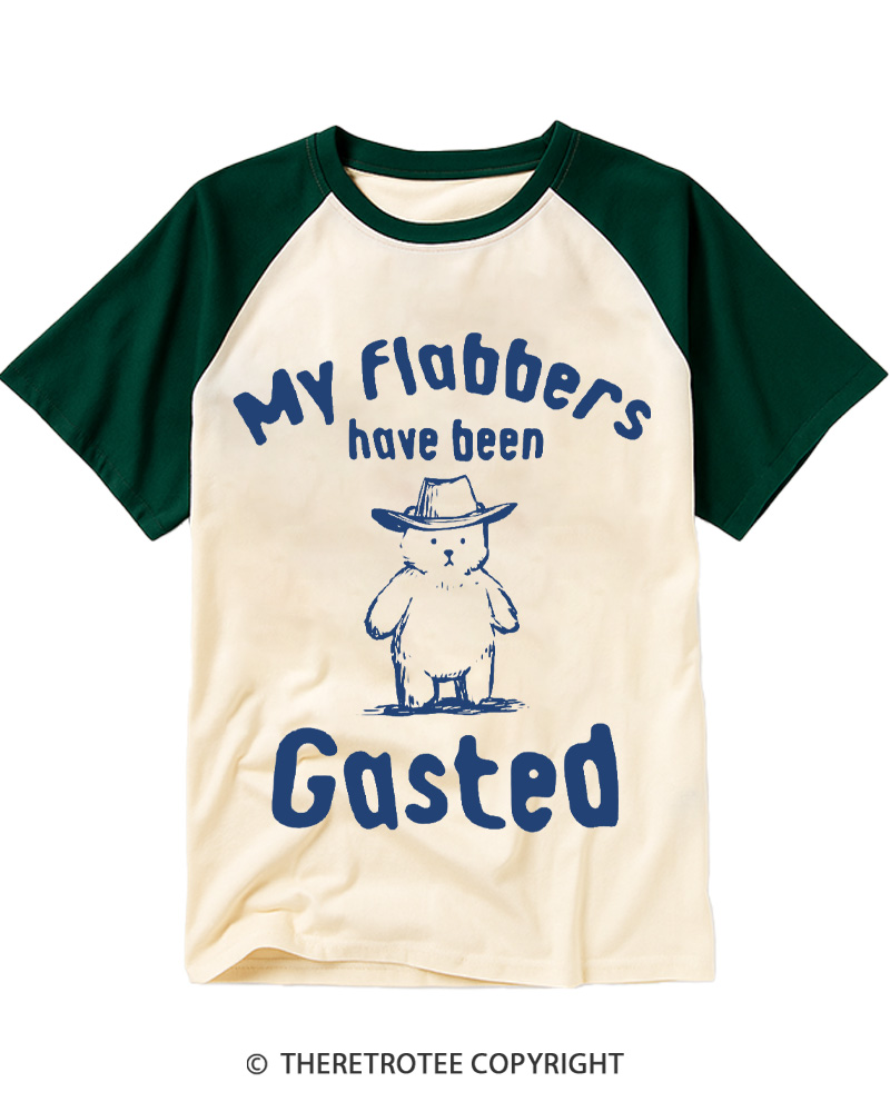 TheRetroTee My Flabbers Have Been Gasted Raglan Baseball T-Shirt