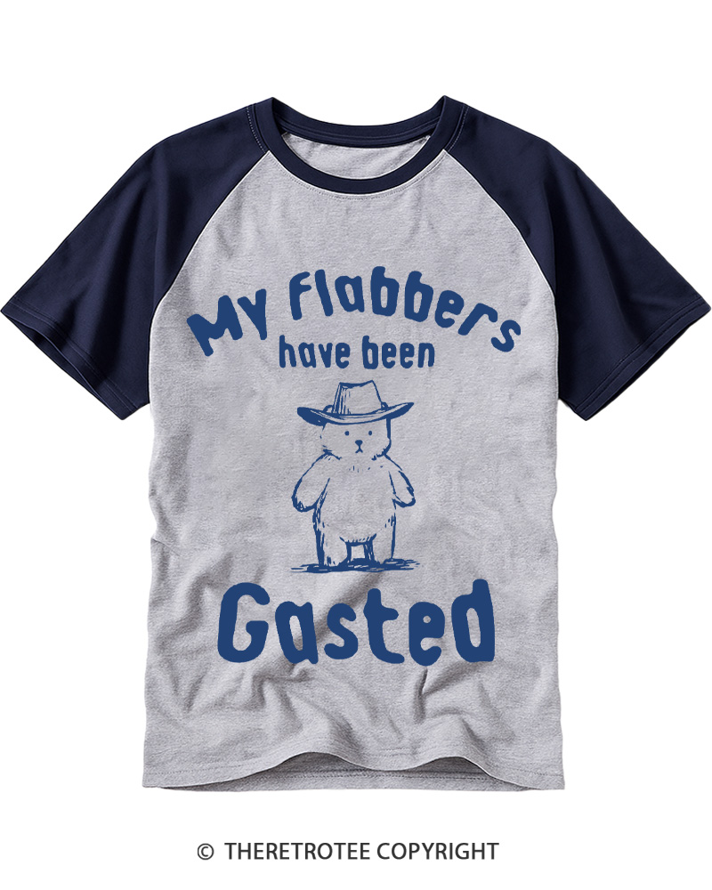 TheRetroTee My Flabbers Have Been Gasted Raglan Baseball T-Shirt