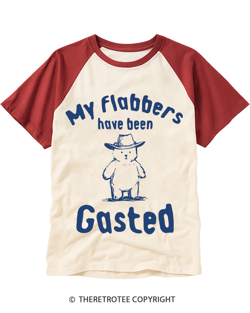 TheRetroTee My Flabbers Have Been Gasted Raglan Baseball T-Shirt