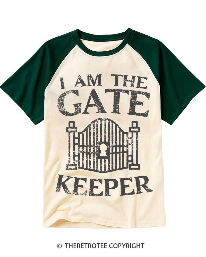 TheRetroTee I Am The Gatekeeper 1984 Raglan Baseball T-Shirt