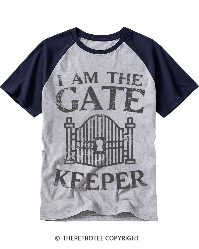 TheRetroTee I Am The Gatekeeper 1984 Raglan Baseball T-Shirt