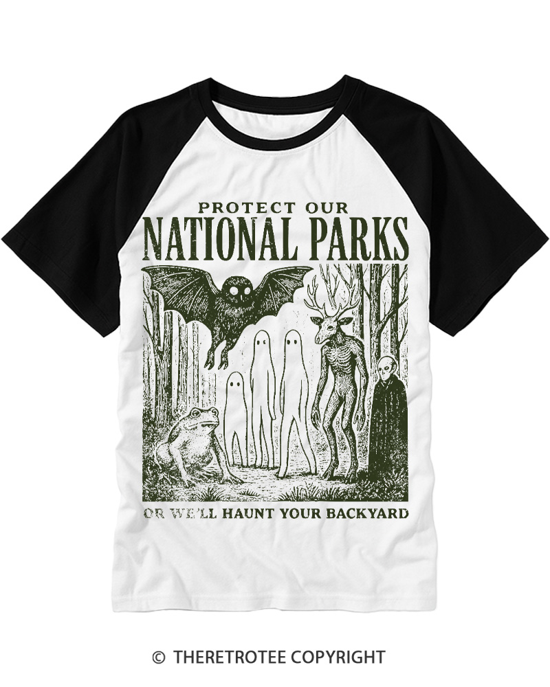 TheRetroTee Mothman 1970s Raglan Baseball T-Shirt