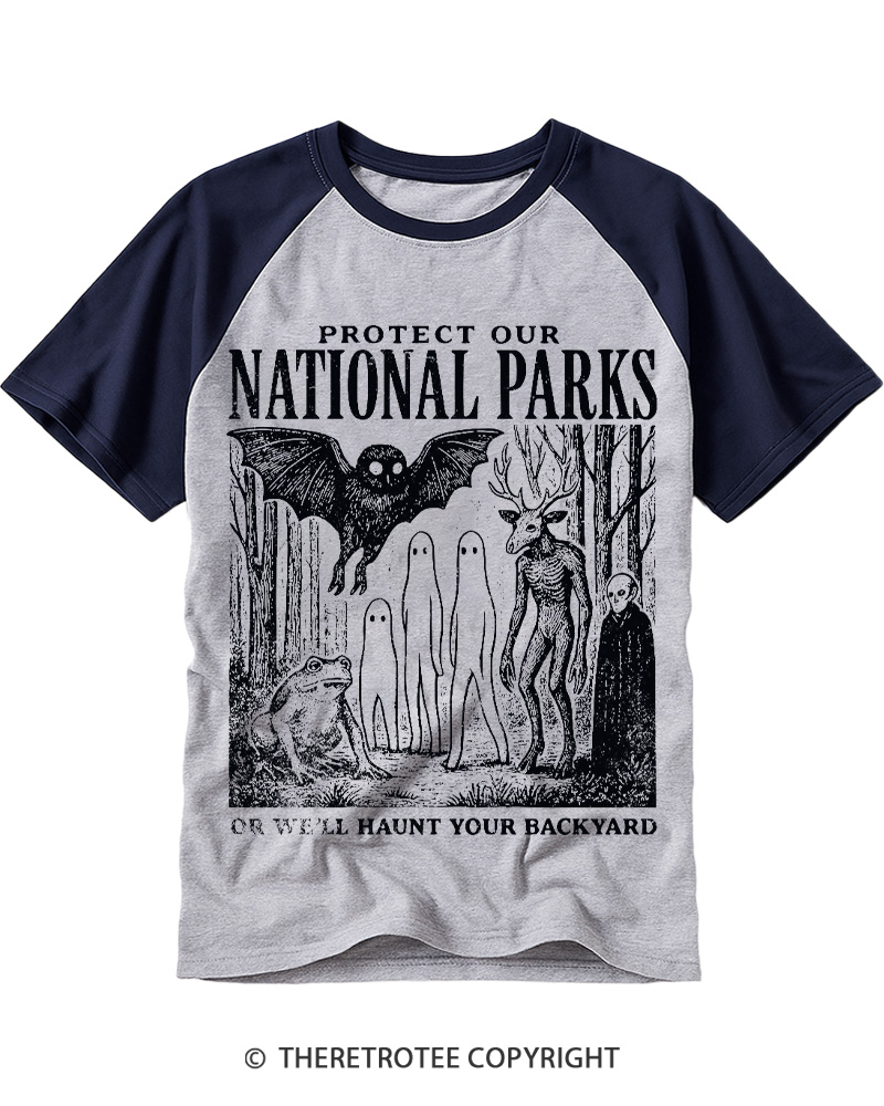 TheRetroTee Mothman 1970s Raglan Baseball T-Shirt