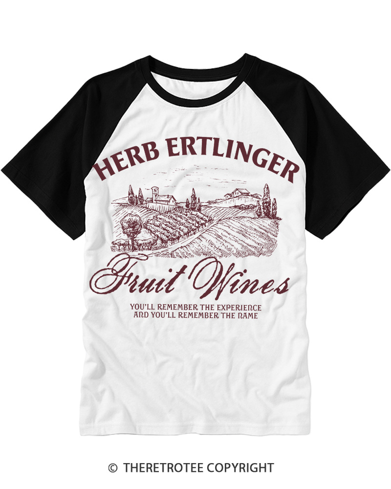 TheRetroTee Fruit Wines Raglan Baseball T-Shirt