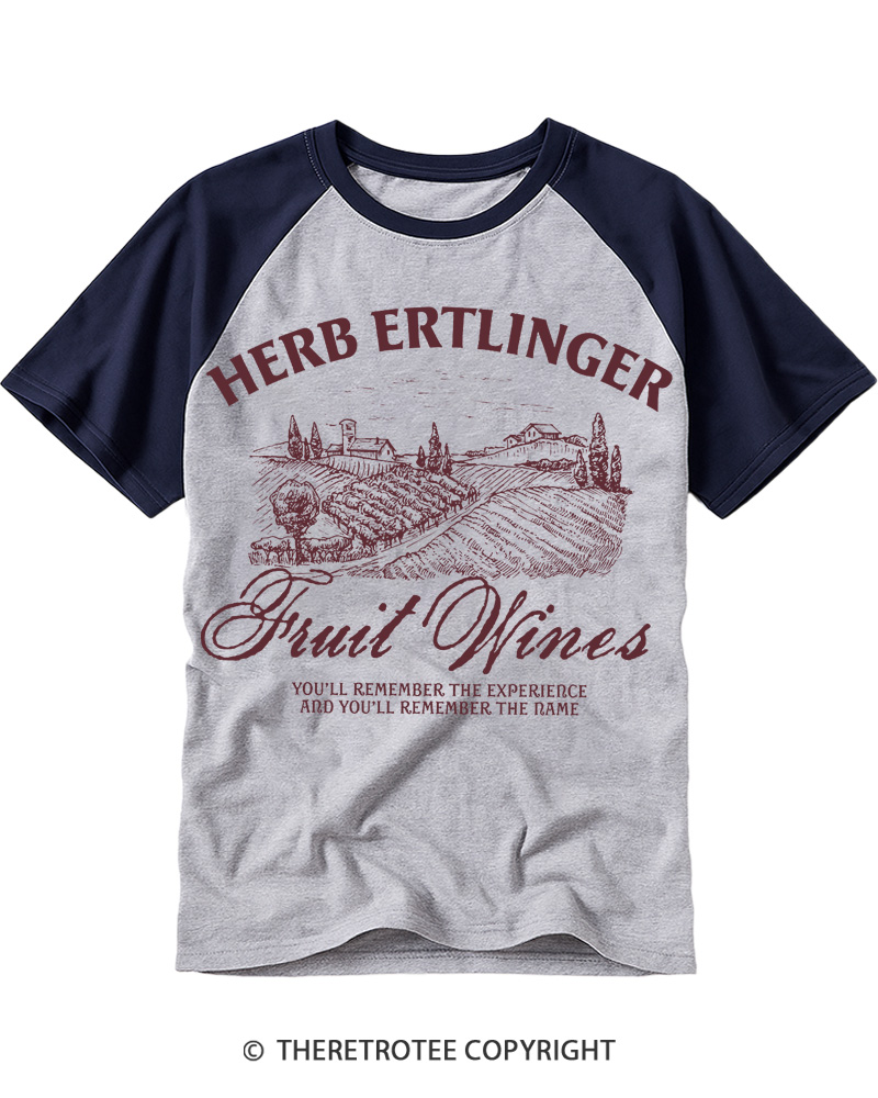 TheRetroTee Fruit Wines Raglan Baseball T-Shirt