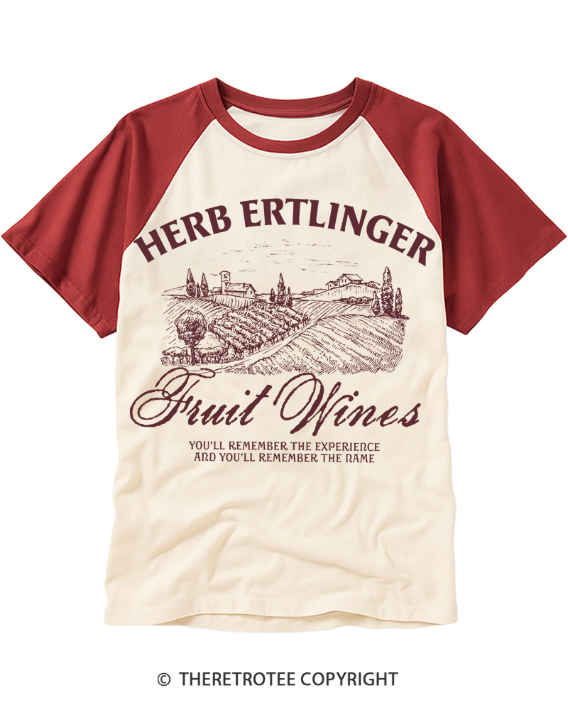 TheRetroTee Fruit Wines Raglan Baseball T-Shirt