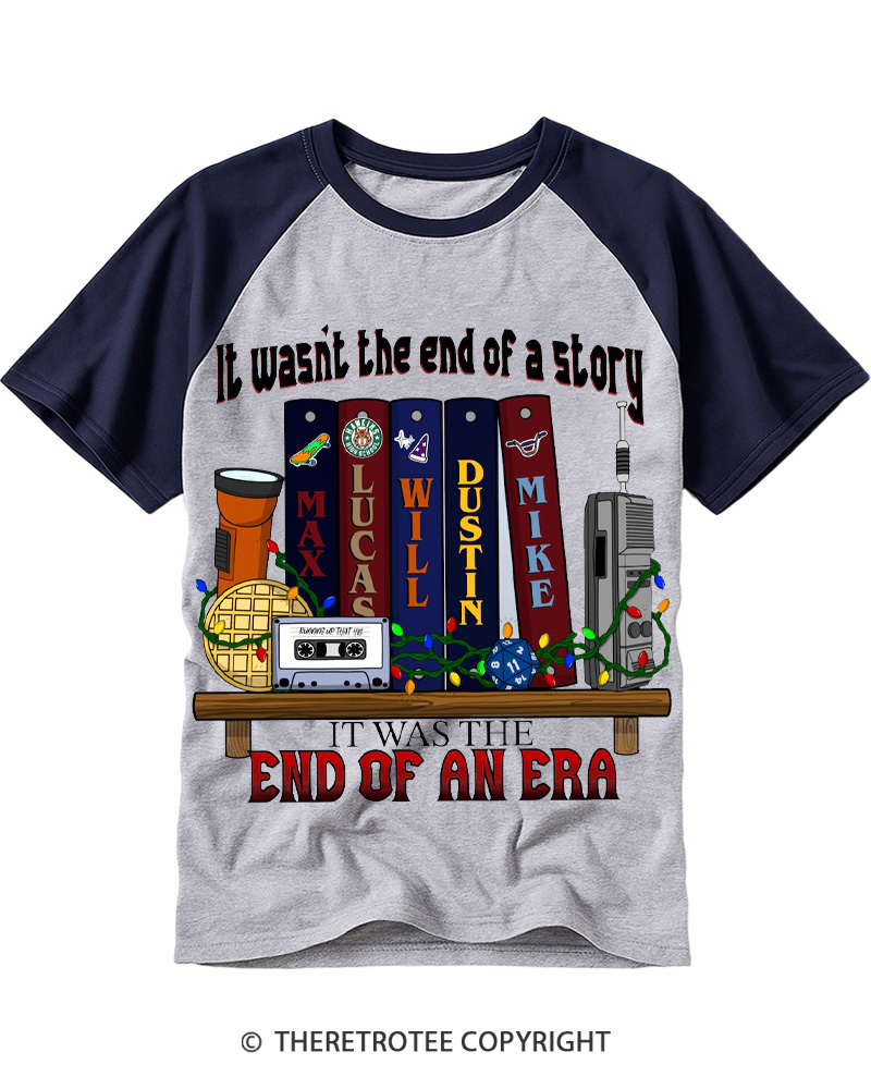 TheRetroTee End of an Era 1980s Raglan Baseball T-Shirt