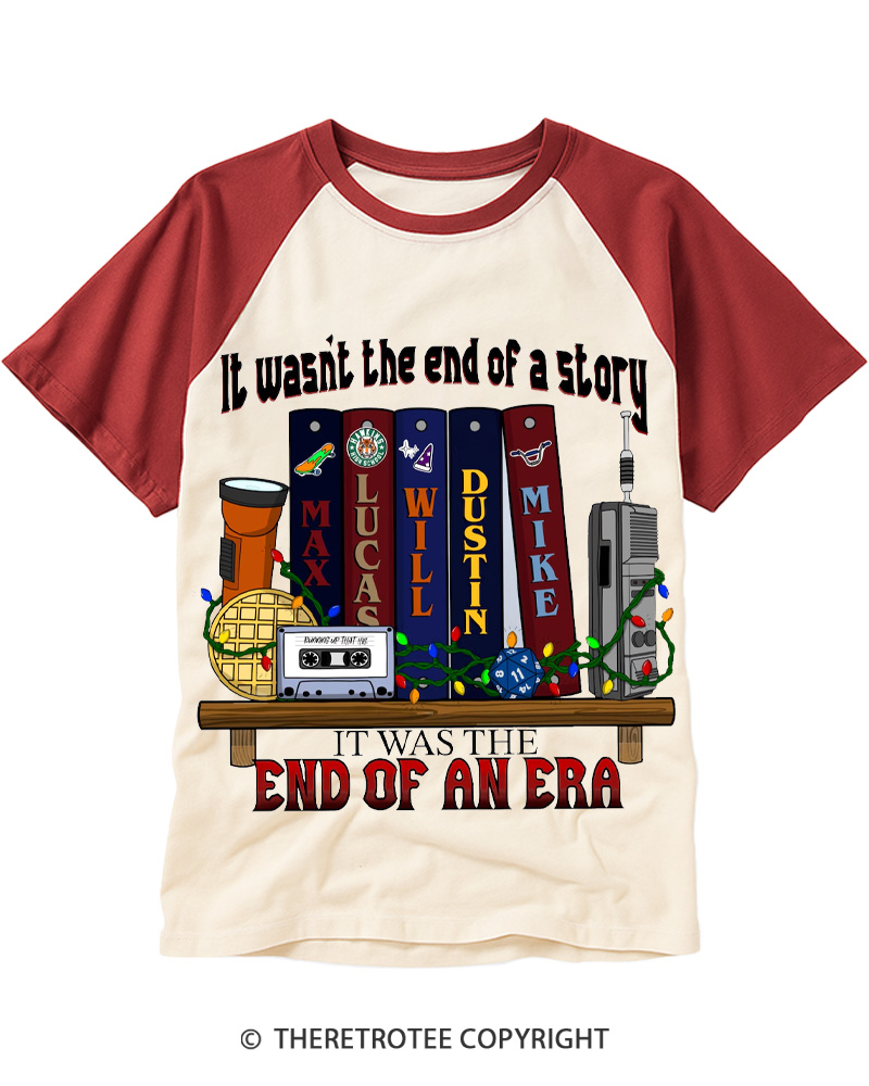 TheRetroTee End of an Era 1980s Raglan Baseball T-Shirt
