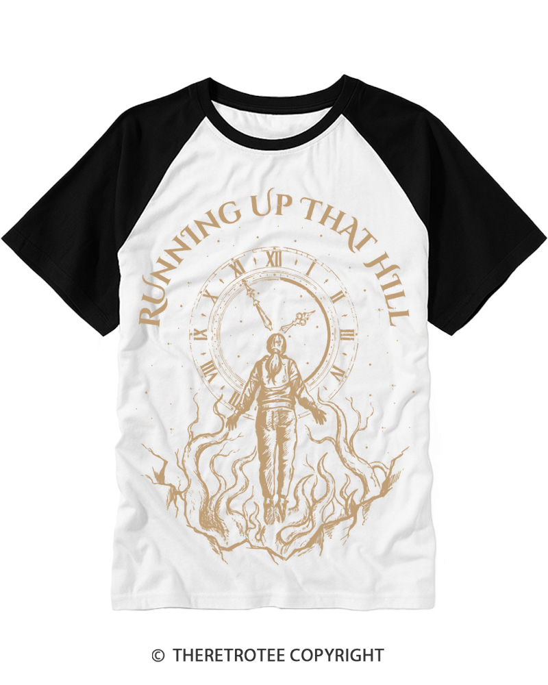 TheRetroTee Running Up 1980s Raglan Baseball T-Shirt