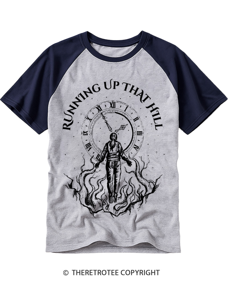 TheRetroTee Running Up 1980s Raglan Baseball T-Shirt