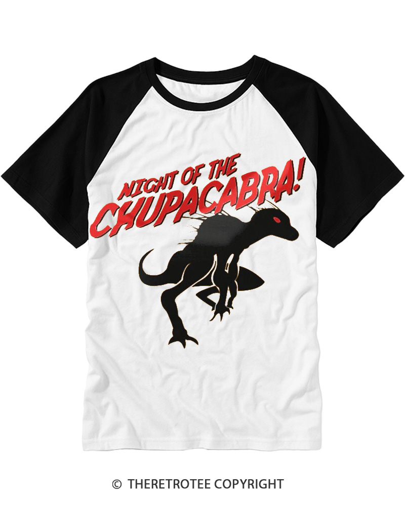 TheRetroTee El Chupacabra 1990s Raglan Baseball T-Shirt